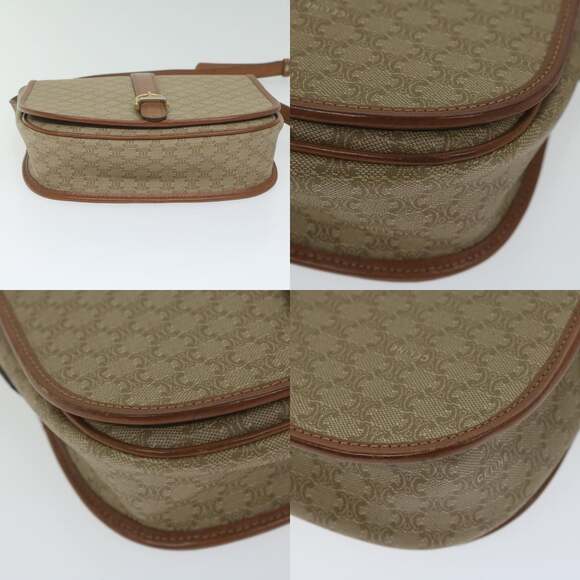 CELINE Macadam Canvas Shoulder Bag Beige - Picture 10 of 12